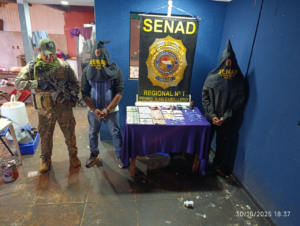 Caen dos presuntos microtraficantes durante un allanamiento en Pedro Juan Caballero