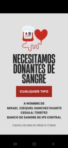 🔴URGENTE🔴 Se necesita sangre de cualquier tipo para el niño Misael Ezequiel Sanchez Duarte.