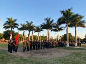 Retreta militar para conmemorar el 93º aniversario de la primera Batalla de Nanawa