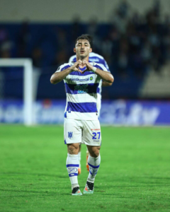 Diego Acosta, el autor  del gol que ilusiona al Sportivo 2 de Mayo