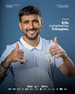 Giorgian De Arrascaeta sufrió una lesión y Uruguay espera que pueda estar en el Mundial