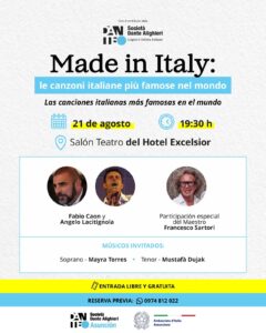 La música italiana será protagonista de dos jornadas de formación y cultura en Asunción