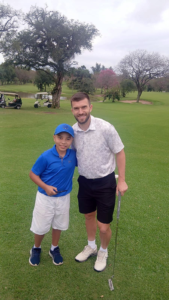 El mundialista Tim Payne, en modo golfista